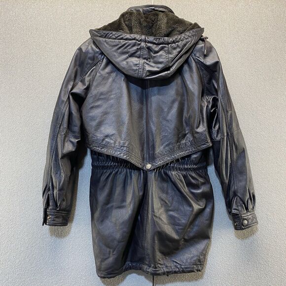 Sergio Vadducci Genuine Leather Jacket Coat Removable Lining Piel Women's Large - Picture 2 of 9